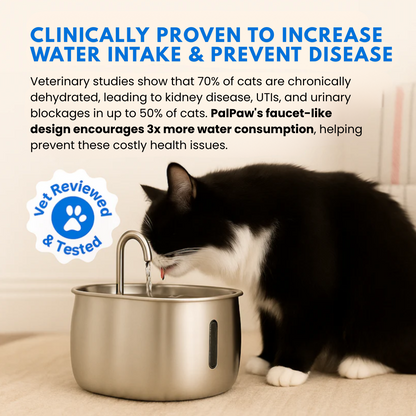 PalPaws™ Stainless Steel Water Fountain
